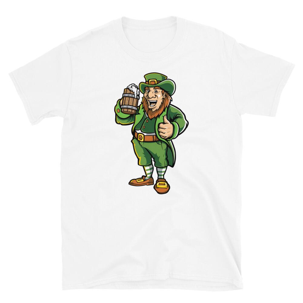 

Saint Patrick s Day Leprechaun Drinking Beer Short-Sleeve Unisex T-Shirt M
