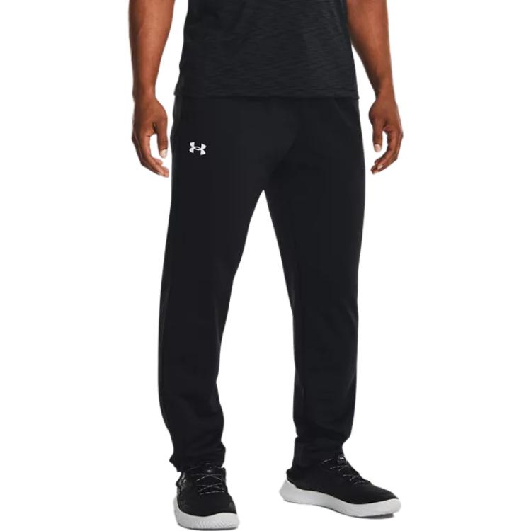 Under Armour UA Twister Pure Color Mid-rise Straight Loose Casual Pants Men Bottoms Black 1379876-001