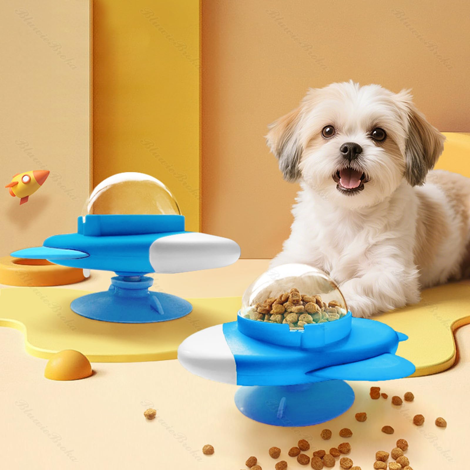 

Автоматическая кормушка для домашних животных BluewieBroka, 2-в-1, вращающаяся на 360°, с прочной присоской для надежной фиксации, регулируемым отверстием для кормления, дизайн 2-в-1, автоматический питомец