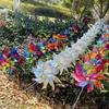 Eight-Leaf Laser Color-Changing Windmill String with Steel Wire Rope for Outdoor Hanging Decoration in Scenic Spots and Shopping Malls