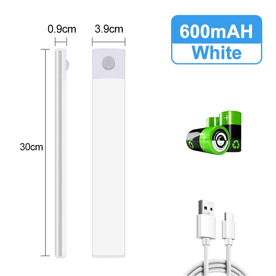 Ultra-thin Motion Sensor Under Cabinet Lights Wireless LED Light USB Rechargeable Kitchen Wardrobe Bedroom Cabinet Lighting
