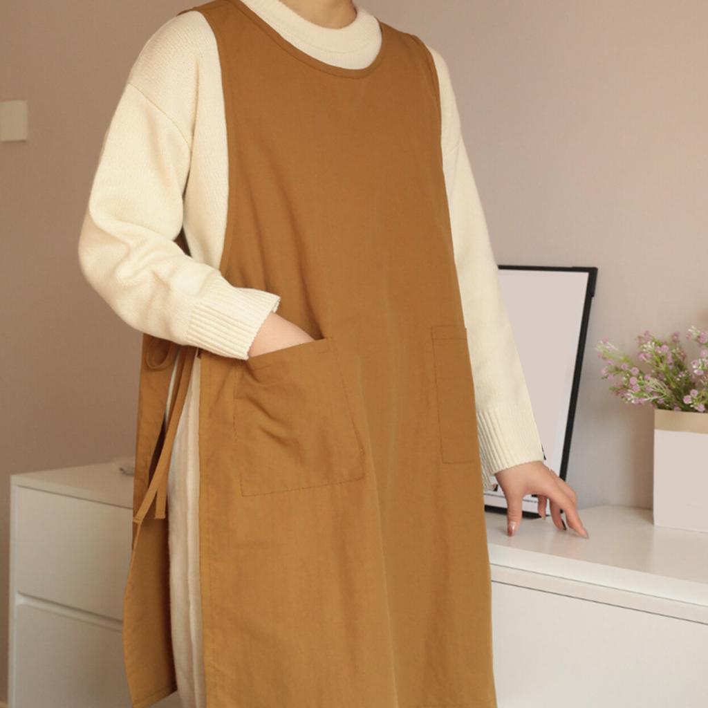 Extra Lange Wasserabweisende Schürze zum Kochen, Backen und Basteln, Verstellbare Bänder, Leichter Polyesterstoff, Vollständiger Schutz