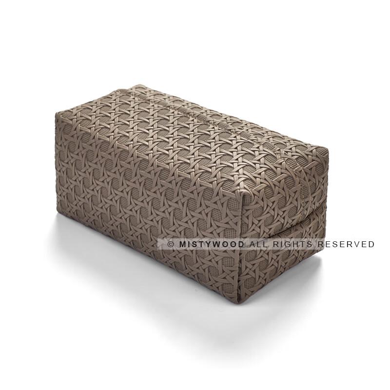 Yuzhuxun Faux Rattan Woven Leather Tissue Box