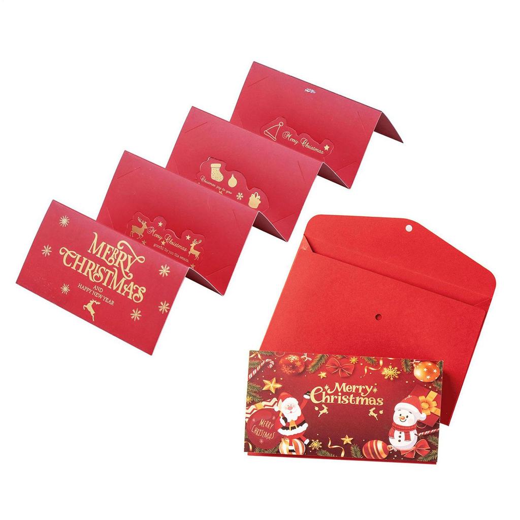 1pc Christmas Money Holder Wallet Greeting Card Creative Birthday Folding Cash Holder Red Envelope Christmas Gift Envelope