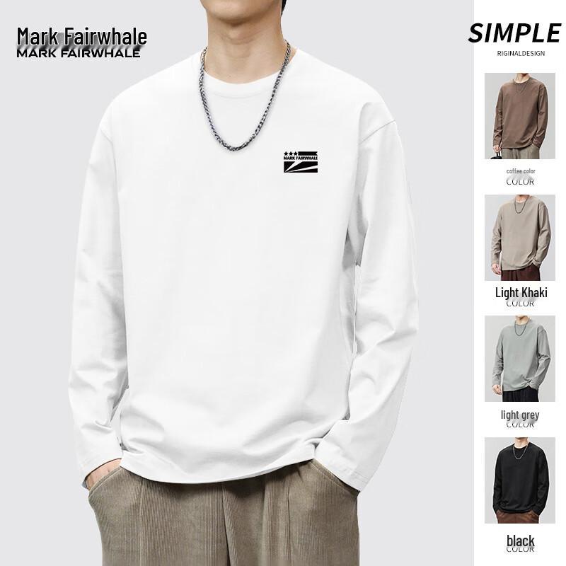 Mark Hua Fei Men's Pure Cotton Long Sleeve T-Shirt