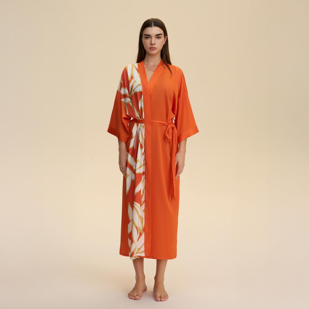 Silk Robes for Women V Neck Satin Bathrobe Long Robe Lightweight Sexy Sleepwear Kimono Robe Women's Cover Up Long Sleepwear Bathrobe Bachelorette Robe