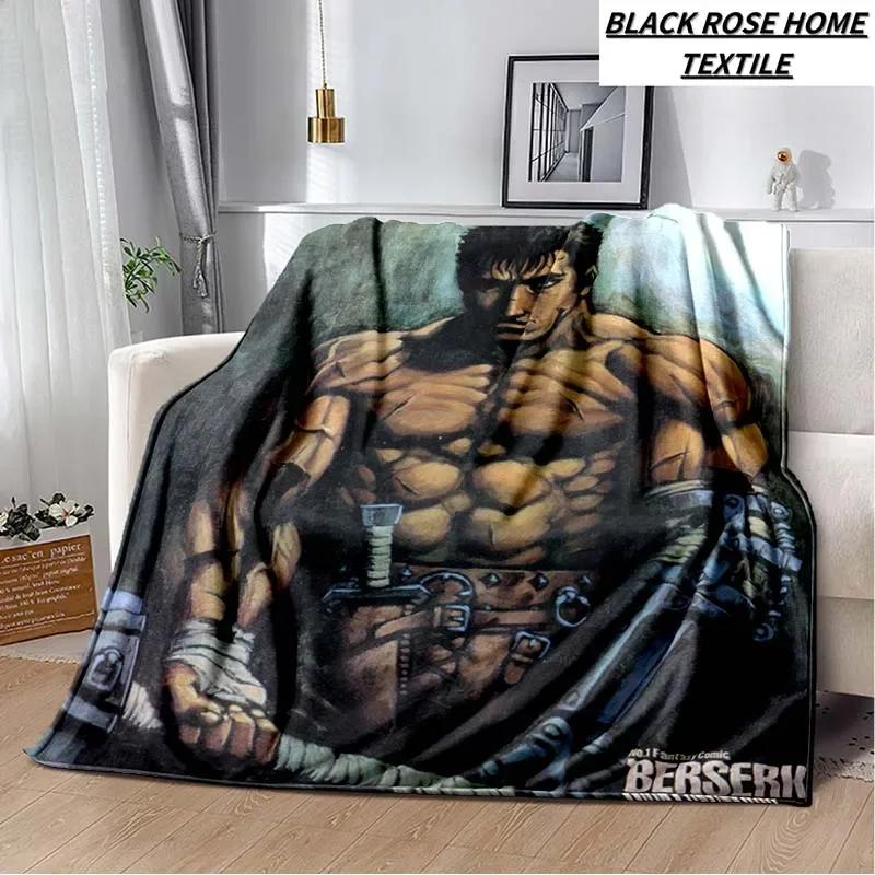 Fashion Art 3D HD Printed Berserk Anime Blanket Family Bedroom Sofa Bed Sheet Plush Sleeping Blanket Camping Warm Cover Blanket