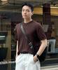 MINDBRIDGE [Set][On][Select Collar Or Round Neck] Linen-Like Cable Oversized Short Sleeve Knit - 6 Colors (Type A)