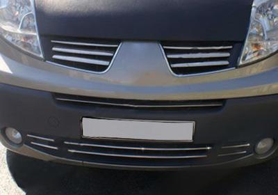 Aufsätze für den Kühlergrill 2007-2015 (6 Stück, Edelstahl) für Renault Traffic