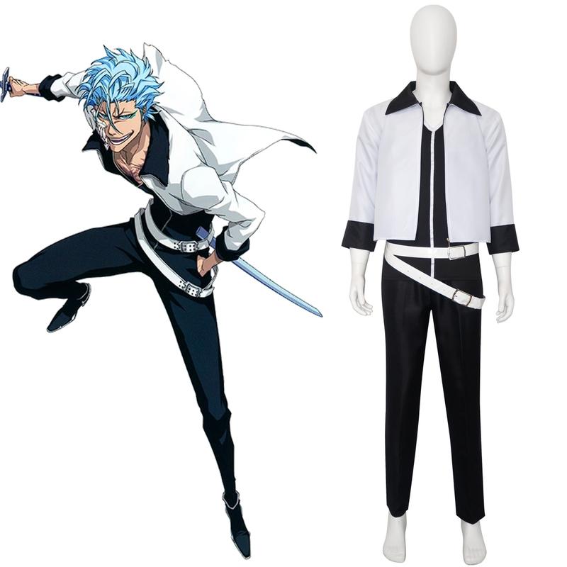 IN STOCK Thousand-Year Blood War Arrancar Sexta 6th Espada Grimmjow Jaegerjaquez Cosplay Costume Anime Grimmjow TYBW New Outfit Female Size