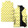 Ladies' Casual And Fashionable Sleeveless Vest Square Pattern Printing Cotton Jacket