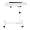 Portable Multifunctional Removable Laptop Desk with Wheels Bed Sofa Books Snack White
