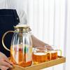 Glass Cold Water Kettle Large Capacity Metal Lid Household Transparent Set High Temperature Resistant and Crack-proof Cold Water Kettle
