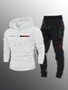 2025 Men's Logo Pullover Hoodie & Pants Set - Long Sleeve, Loose Fit