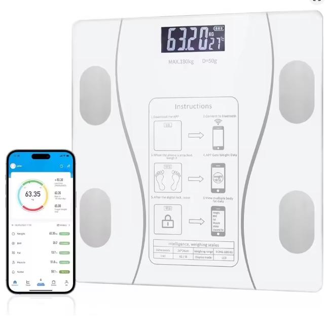 Weight Scale Smart APP Synchronized Body Fat Scale Bathroom Digital Scale Bluetooth Body Fat Scale Body Composition Analyzer