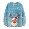 Women's Casual Long Sleeve Woolen Christmas Sweatshirt Fall  Vacation Long Sleeve Pullover