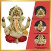 Ganesha z 4 rękami i Mukut do wystroju domu Idol Ganesha Murti Idol Ganpati na deskę rozdzielczą samochodu Puja Statua Pana Ganesha Prezent