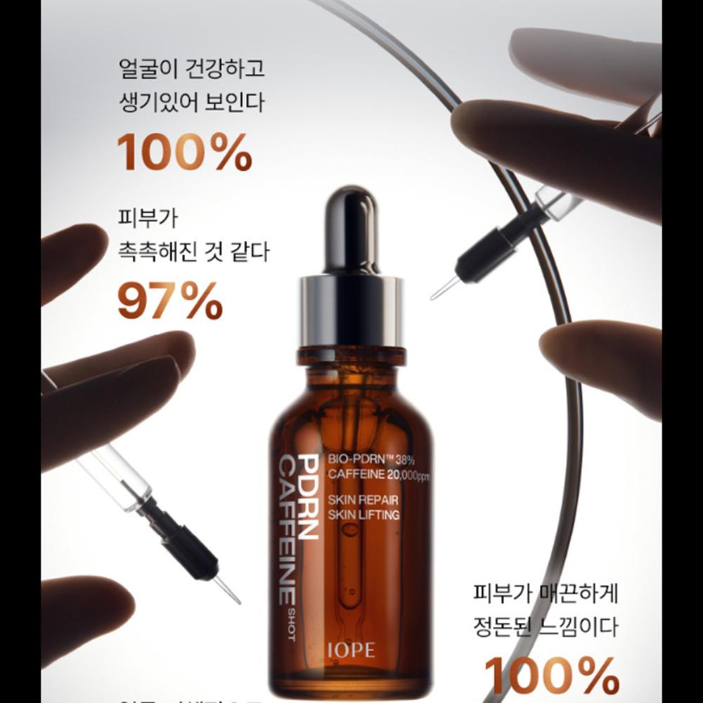 IOPE PDRN Caffeine Shot Ampoule 30ml, Korean