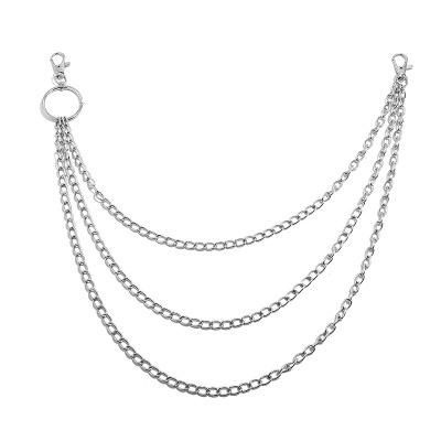 1PCS Long Metal Wallet Belt Chain Trousers Hipster Pant Keychain Clip Keyring HipHop Jewelry
