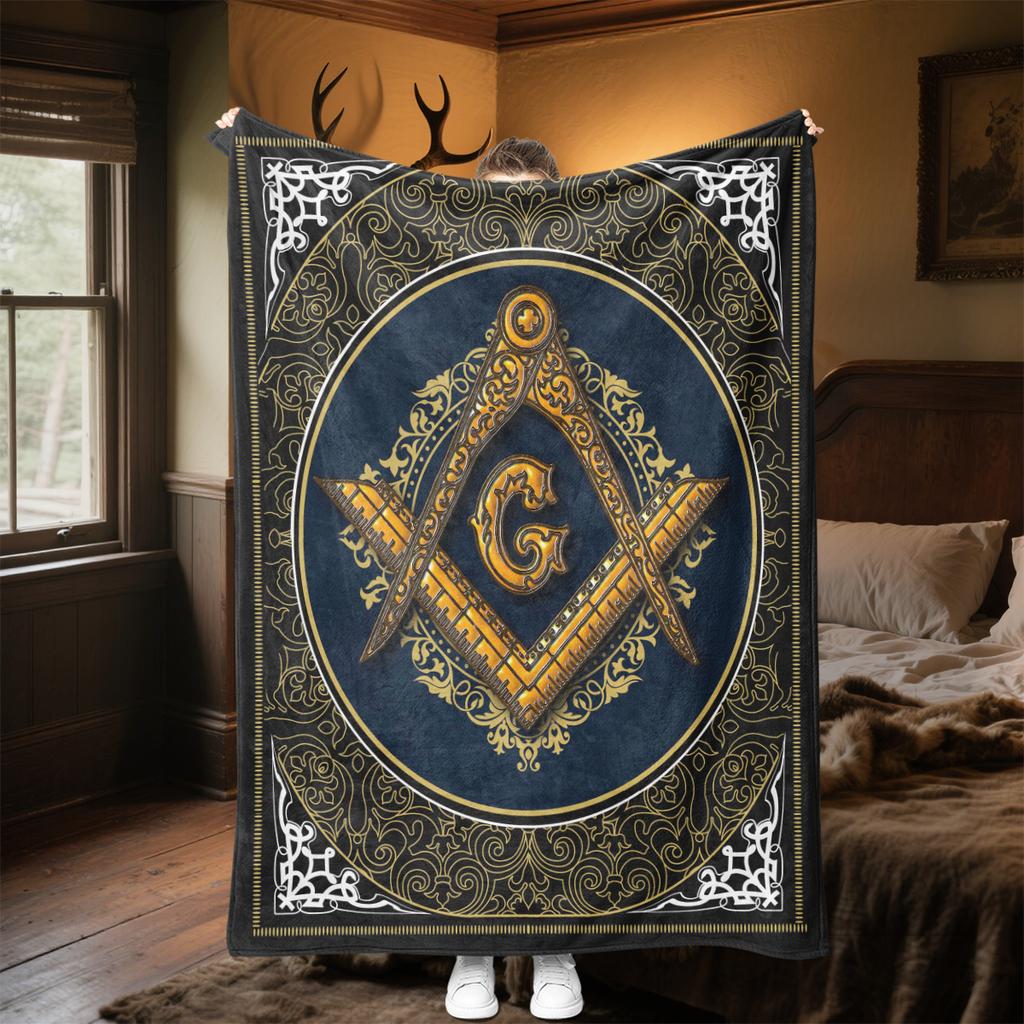 1PC Freemason Home Suitable All Seasons Soft Comfortable Blanket Sofa Office Travel Home Use Great Gift Idea