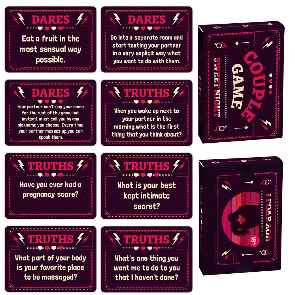 50 Parserie Søt Natt Tema Kort Tvetydige Trekkspillkort