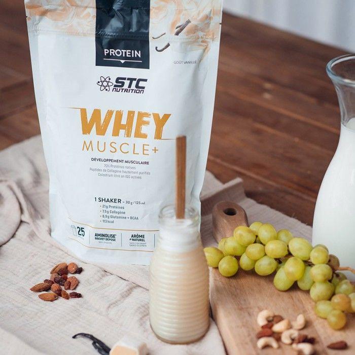 STC Nutrition+Whey Muscle+ Protein Vanille 750 g de poudre