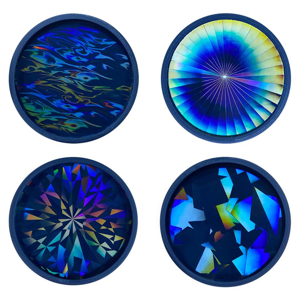 Holographic Light and Shadow Epoxy Resin Silicone Mold DIY Christmas Snowflake Coaster Mould Storage Tray Jewelry Making