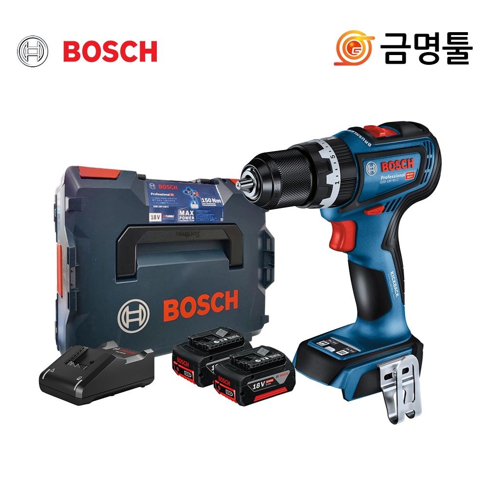

Аккумуляторная ударная дрель Bosch GSB18V 90C, 18 В, 5,0 Ач, 2 шт., двигатель BL, металлический патрон 13 мм, дрель, 64 Нм, функция удара