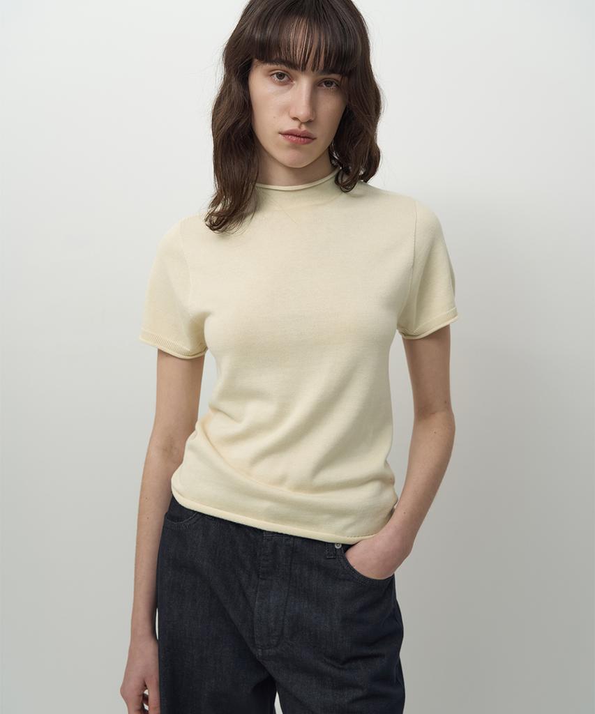 Leopeusaideuhwaiteulabel Whole Garment Half Knit Ecru
