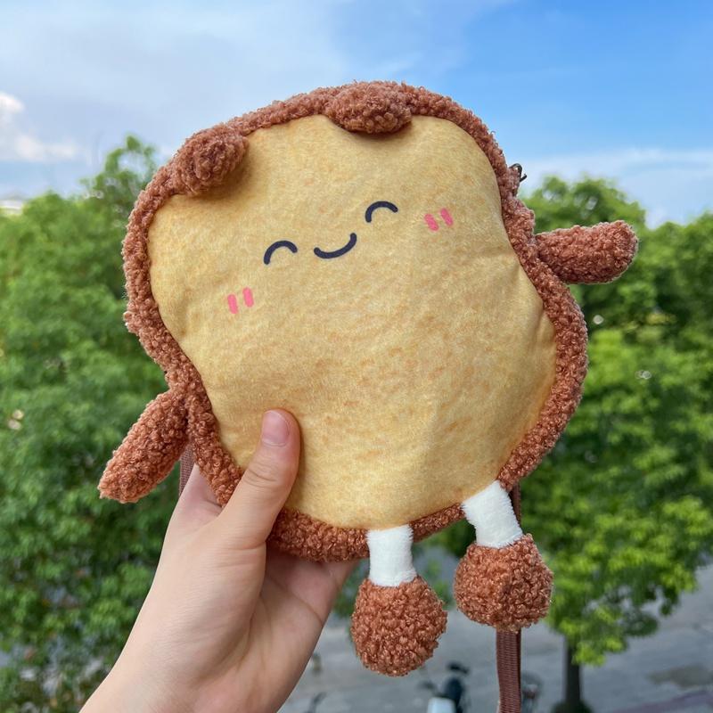 

1 шт. 18 см плюшевая сумка в виде хлеба, тоста, милая имитация еды, тоста, монетницы, мягкая кукла, украшение для дома, детские игрушки, подарки на день рождения 18cmX18cm коричневый