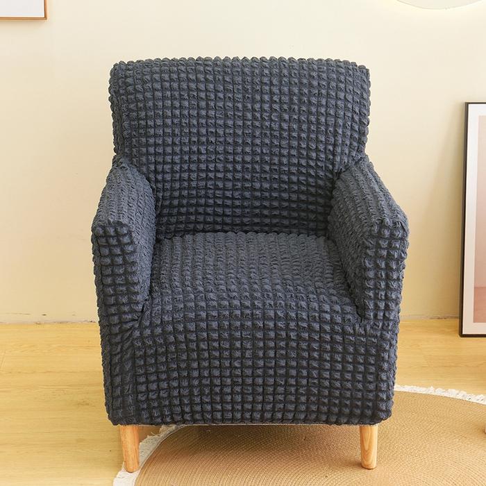 

Bubble Grid Club Chair Cover Stretch Tub Bar Armchair Slipcovers Leisure Single Sofa Covers For Living Room Cafe Bar Counter 1pc