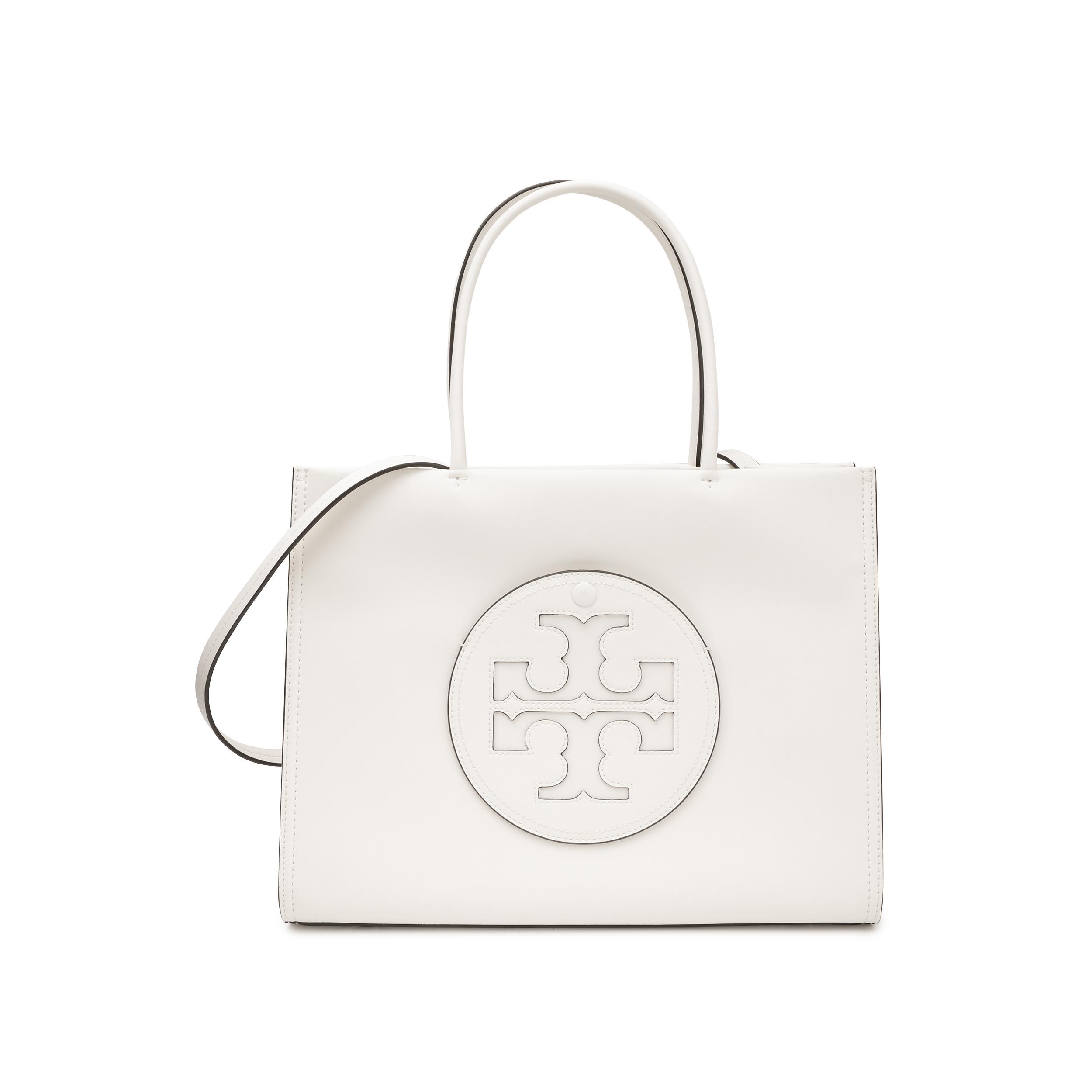 

Tory Burch Ella Double T Embossed Logo Adjustable Detachable Shoulder Strap Tote Bag Women tote White 145612-100 Basic Set (Bag+Dust Bag)