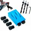 Pocket Hole Jig Kit Screwdriver Step Drill Bit Woodworking Joinery Tool Set