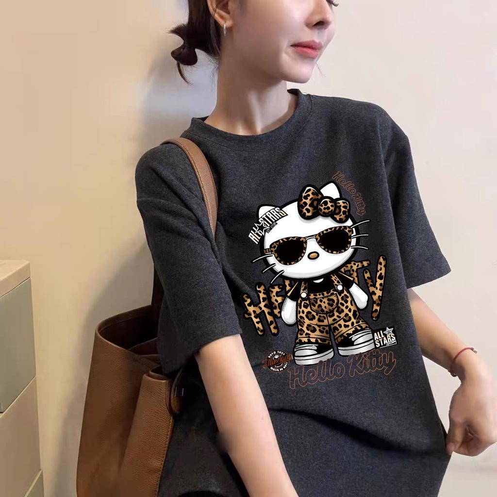 Korean Retro Cartoon Print Short Sleeve Women's T-Shirt - Spring 2026 Trend