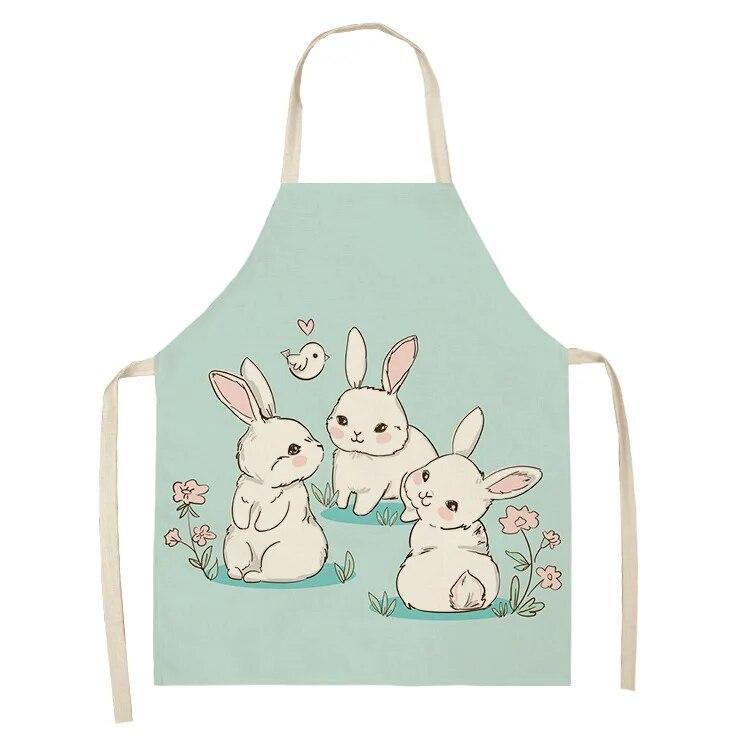 Милый фартук с принтом белого кролика — фото 5