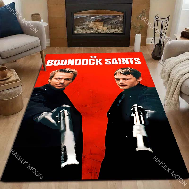 1 Stück Doppelte Figuren mit Waffen, roter Hintergrund Teppich für Wohnzimmer Schlafzimmer Sofa Heimdekor Rus Rutschfeste Bodenmatte Luxuriöses Geschenk