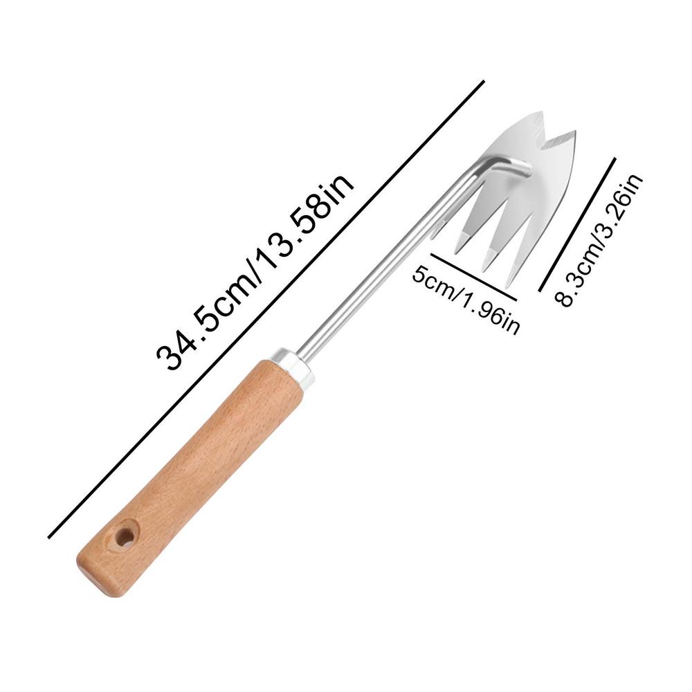 

Hand Weeder Tool 4 Teeth Grass Removal And Digging Tool Outdoor Gear Gardening Gadgets Ergonomic Handle Picker For Garden Lawn