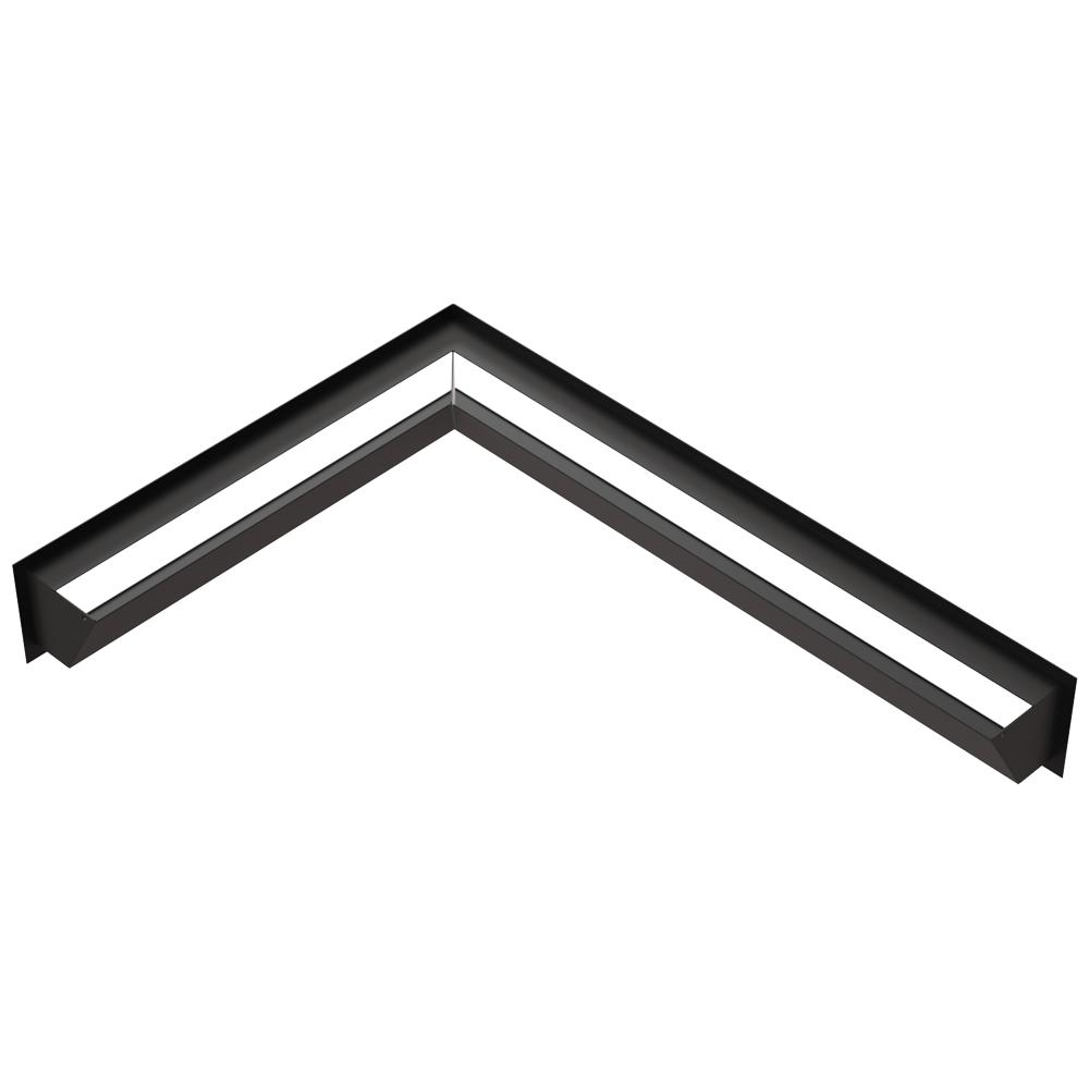 Vent Cover LUFT Corner Left 76,6x54,7x12 Black Slim