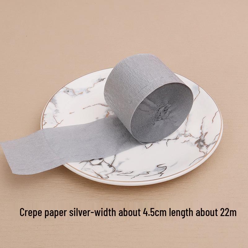 Multicolored Crepe Paper Tassel Wall Decoration, 4.5cm x 22m