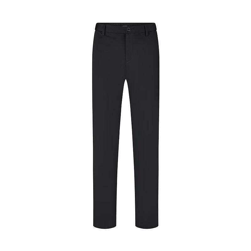 Septwolves Men's Mulberry Silk Blend Straight-Leg Business Casual Trousers