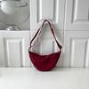 Casual Minimalist Crescent Zipper Shoulder Bag, All-Match Versatile Handbag For Daily Use, Sports Bag
