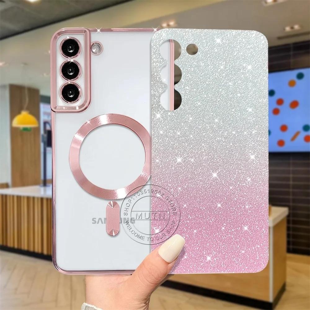 Prechodový trblietavý kryt pre Samsung Galaxy S25 S24FE S23FE S21FE S20FE S20 S21 S22 S23 S24 Plus FE Note20 Ultra Bling Jasný puzdro