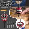 Two-Flute Counterbore With Adjustable Depth Stop, Countersink Drill Bit Set, 4PCS Four-Flute Tapered Drill Bits For Woodworking, Cabinetry, DIY