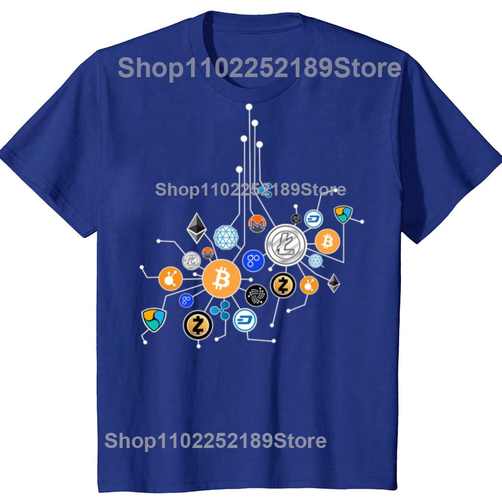 Funny Cryptocurrency Network Crypto Bitcoin T-shirts Men Women's Fashion Casual Tshirt 100% Cotton Loose Oversized T Shirt