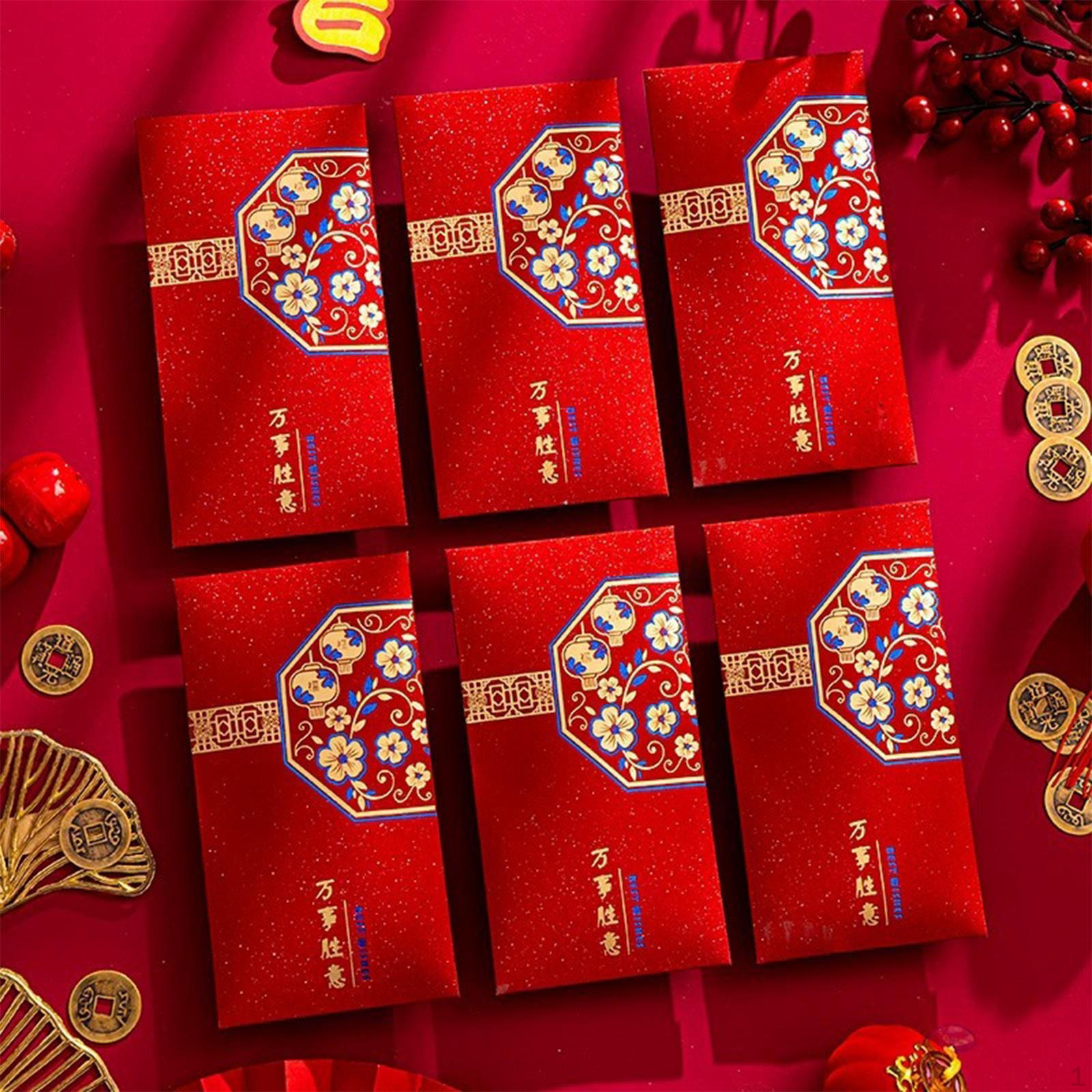 

36 шт. Китайські червоні конверти за місячним роком Весняний фестиваль Весілля на щасливі гроші Style B