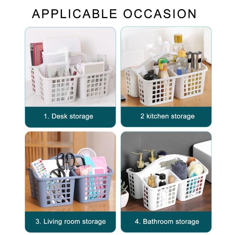 Portable Shower Storage Basket Functional Bathroom Organizers Holder for Cleaning Products and Personal Care Items