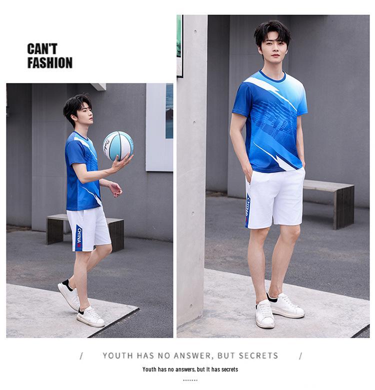 Unisex Badminton & Table Tennis Summer Sports Set - Short Sleeve Jersey & Competition Training Uniform