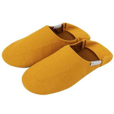 Babouche Canvas Large Mustard Yellow HOME Shoes, (25-27cm), [ABE SHOES]