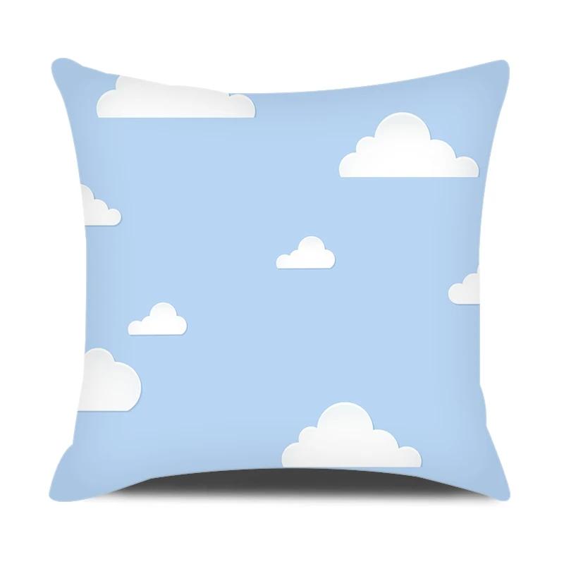Beautiful Night Sky Printed Throw Pillow Cover With Short Plush Print Living Room Sofa Decoration Cushion Cover Pillow Covers