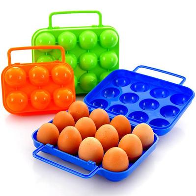 12-Pack Portable Egg Storage Box - Outdoor, Anti-Break Plastic Container